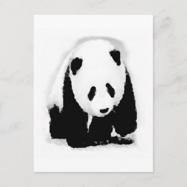 Pop Art Baby Panda Vykort (Framsida)