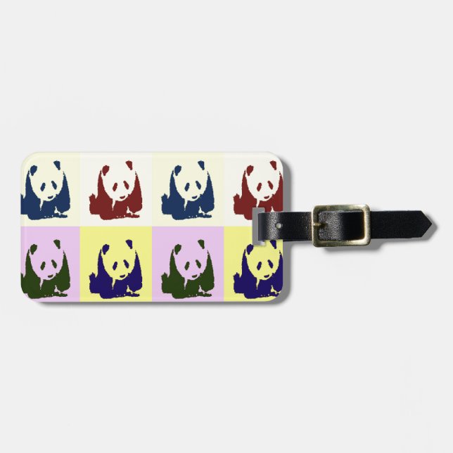 Pop Art Baby Pandas Bagagebricka (Horisontell Framsida)