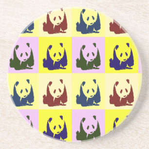 Pop Art Baby Pandas Underlägg Sandsten