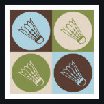 Pop Art Badminton Poster<br><div class="desc">Pop Art Badminton. Få den här roligten med hobby,  yrke eller fixering vid underbara t-shirts,  klistermärken och mycket annat. De gör också underbara gåvor!</div>