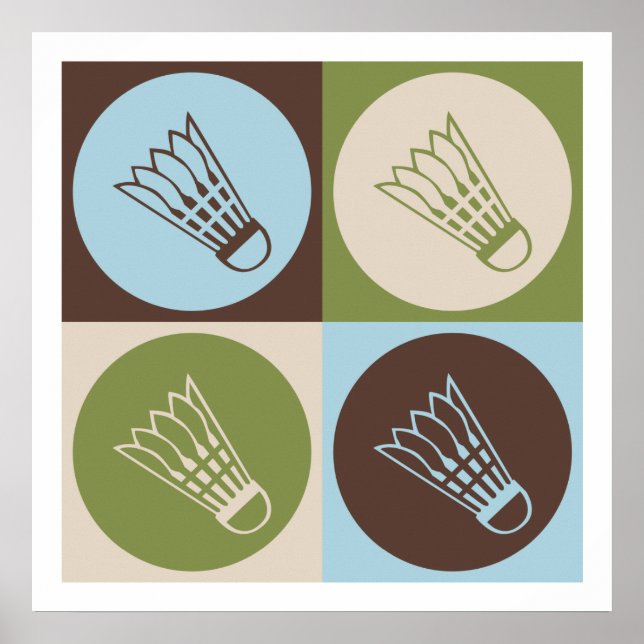 Pop Art Badminton Poster (Framsidan)