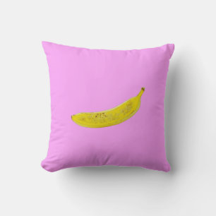 Pop Art-Banan i gult Kudde