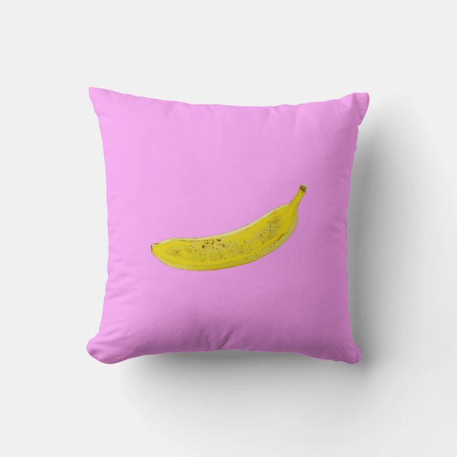 Pop Art-Banan i gult  Kudde (Framsida)