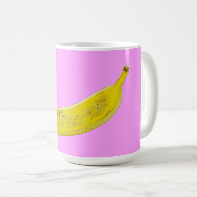 Pop Art Banana i gult Kaffemugg (Framsida höger)