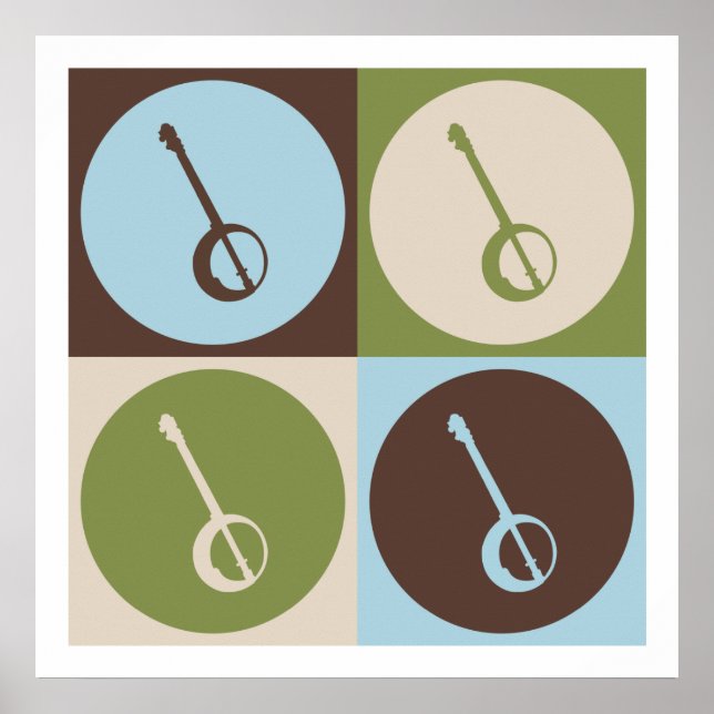 Pop Art Banjo Poster (Framsidan)