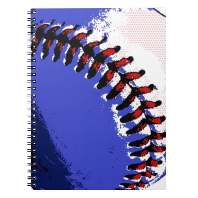 Pop Art Baseball Anteckningsbok Med Spiral (Framsidan)