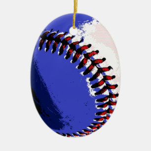 Pop Art Baseball Julgransprydnad Keramik