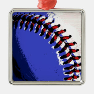 Pop Art Baseball Julgransprydnad Metall