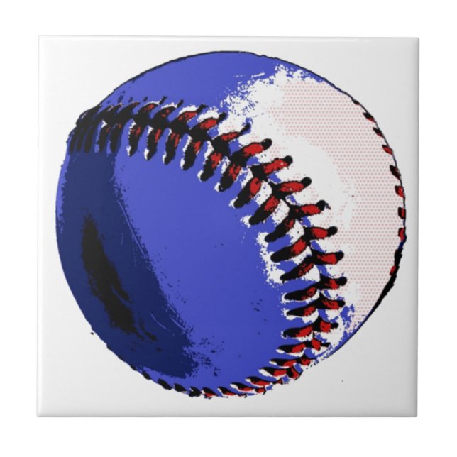 Pop Art Baseball Kakelplatta (Framsidan)