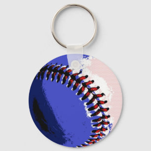 Pop Art Baseball Nyckelring