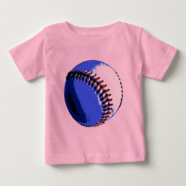 Pop Art Baseball T Shirt (Framsida)