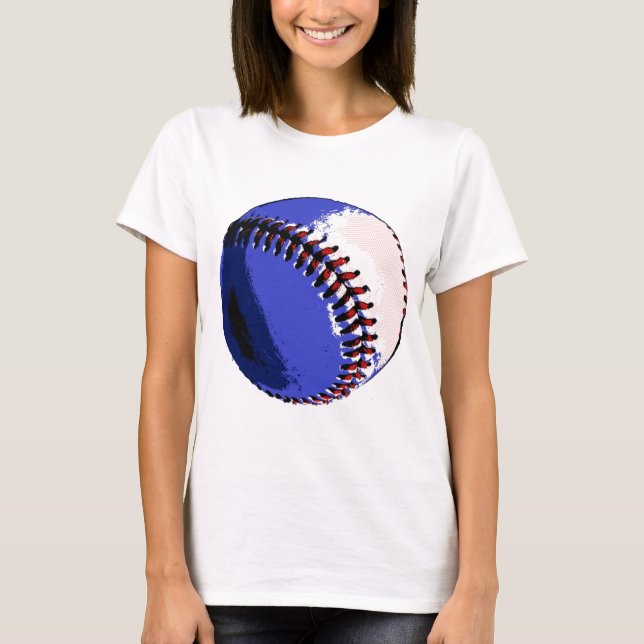 Pop Art Baseball Tee Shirt (Framsida)