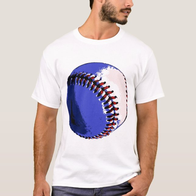 Pop Art Baseball Tee Shirt (Framsida)