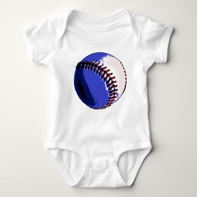 Pop Art Baseball Tee Shirt (Framsida)