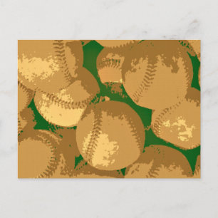 Pop Art Baseball Vykort