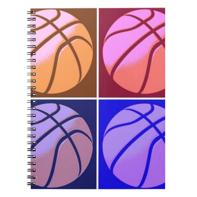 Pop Art Basketball Anteckningsbok (Framsidan)