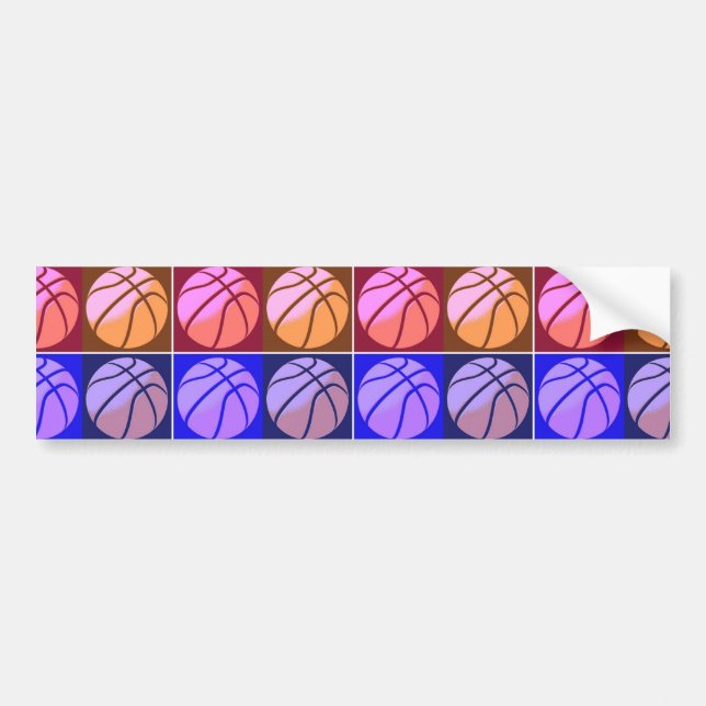 Pop Art Basketball Bildekal (Framsidan)