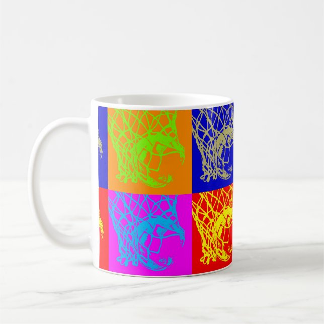 Pop Art Basketball Classic White Coffee Mugg (Vänster)