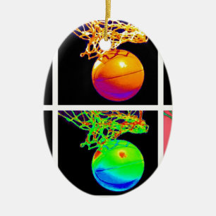 Pop Art Basketball Julgransprydnad Keramik