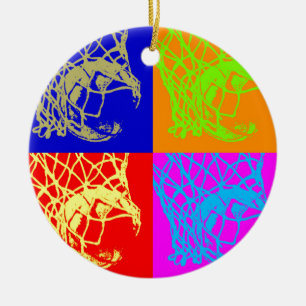 Pop Art Basketball Julgransprydnad Keramik