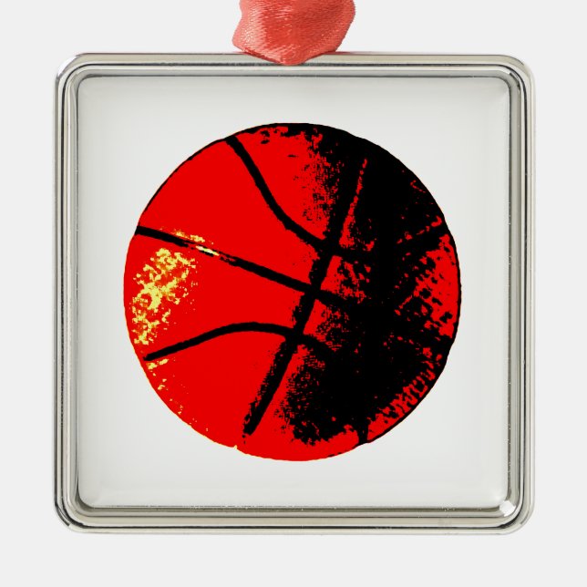 Pop Art Basketball Julgransprydnad Metall (Framsidan)
