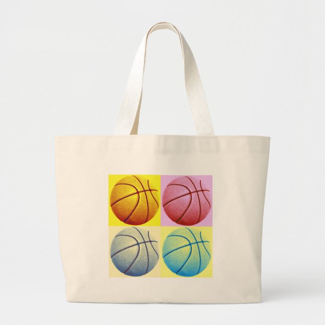 Pop Art Basketball Jumbo Tygkasse (Framsidan)