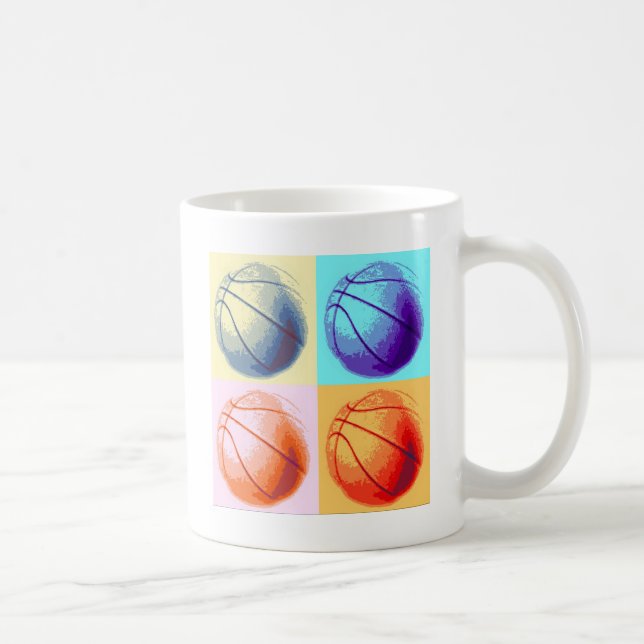 Pop Art Basketball Kaffemugg (Höger)