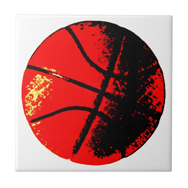 Pop Art Basketball Kakelplatta (Framsidan)