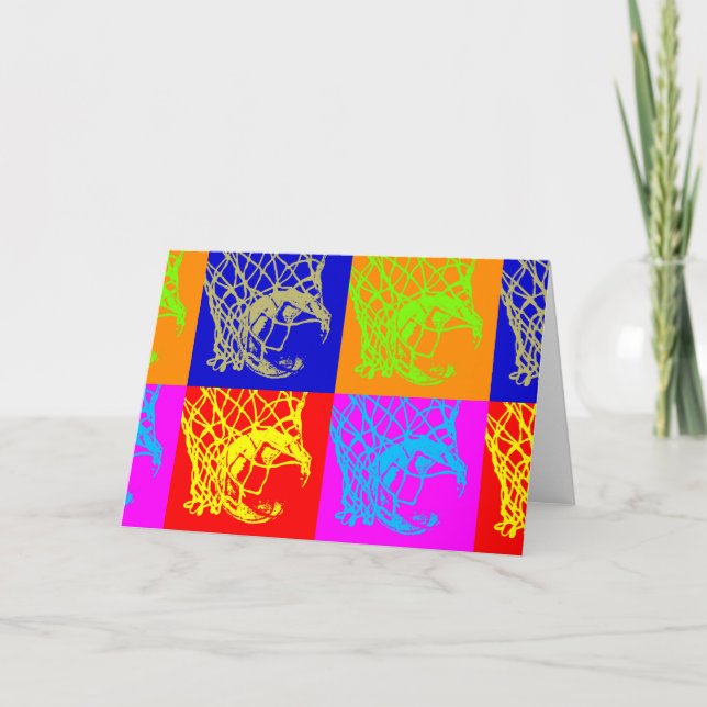 Pop Art Basketball Kort (Framsida)