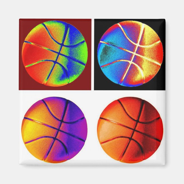 Pop Art Basketball Magnet (Framsidan)