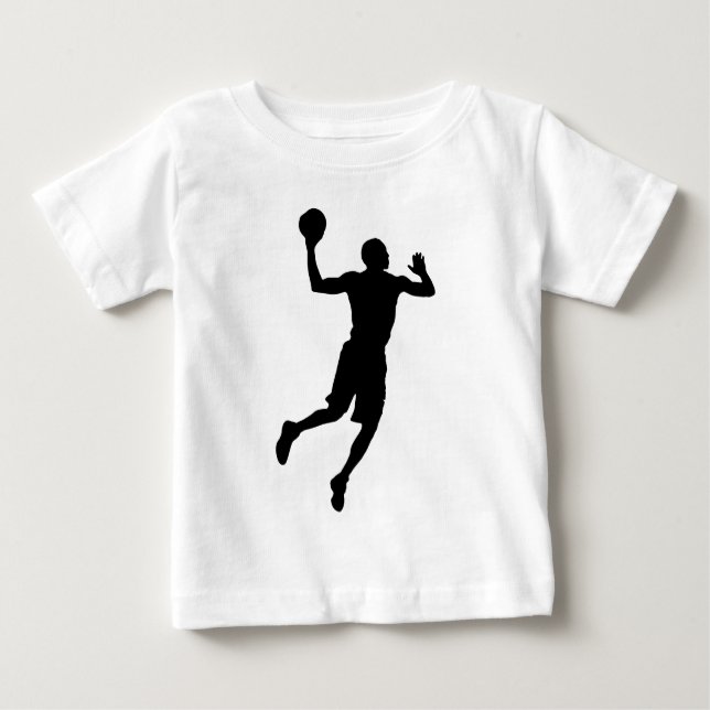 Pop Art Basketball Player Silhouette T Shirt (Framsida)
