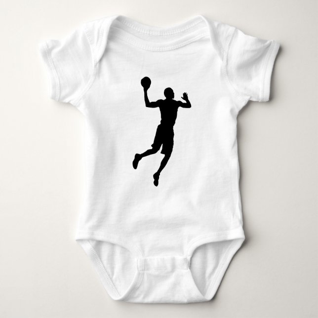 Pop Art Basketball Player Silhouette T Shirt (Framsida)