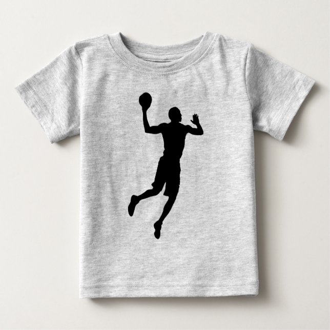 Pop Art Basketball Player Silhouette T-shirt (Framsida)