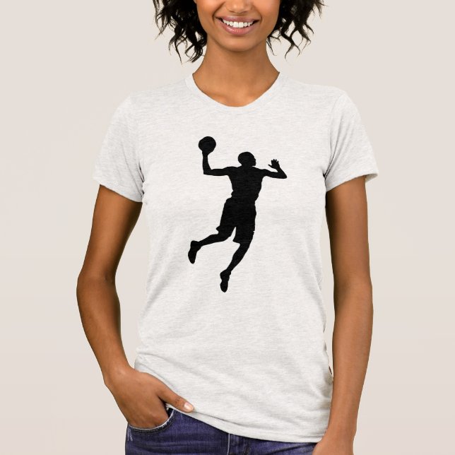 Pop Art Basketball Player Silhouette T-shirt (Framsida)