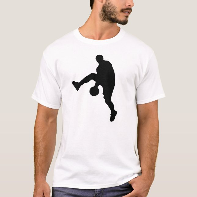 Pop Art Basketball Player Silhouette Tee (Framsida)