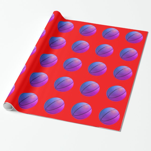 Pop Art Basketball Presentpapper (Utrullad)