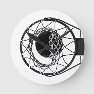 Pop Art Basketball Rund Klocka