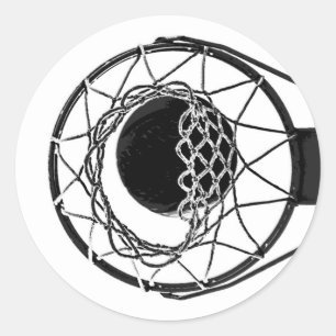 Pop Art Basketball Runt Klistermärke