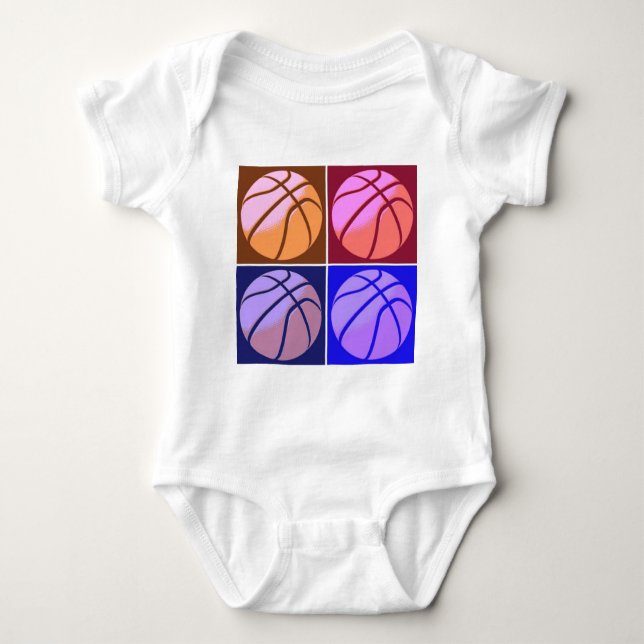 Pop Art Basketball T Shirt (Framsida)