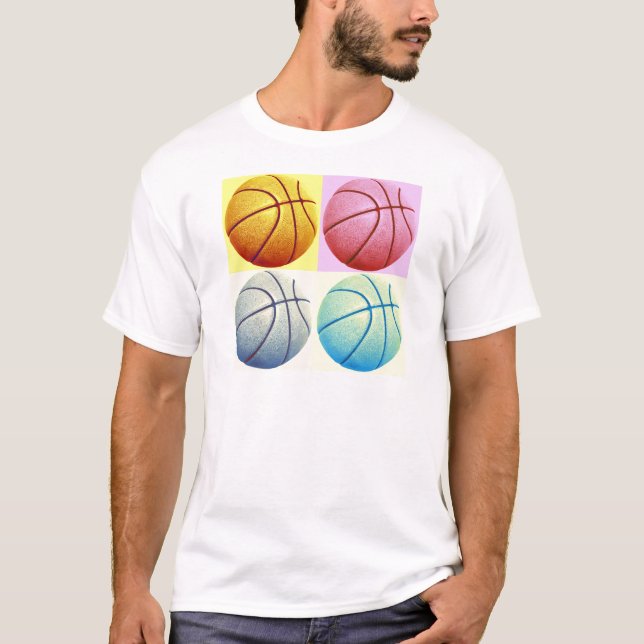 Pop Art Basketball T Shirt (Framsida)