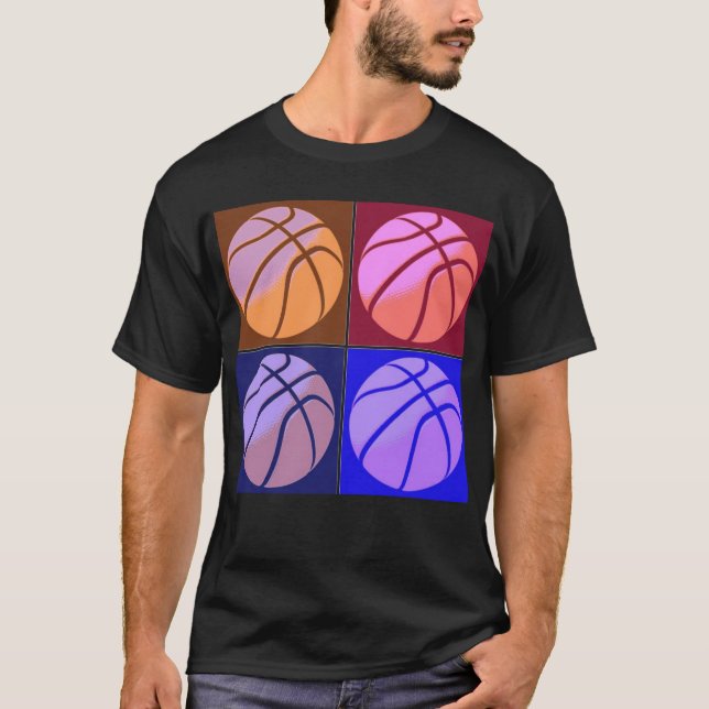 Pop Art Basketball T Shirt (Framsida)