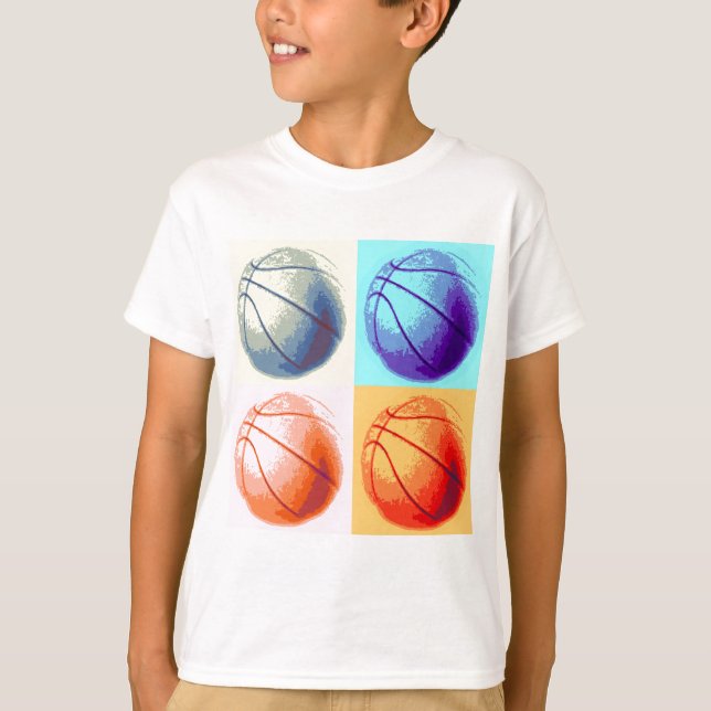 Pop Art Basketball T Shirt (Framsida)