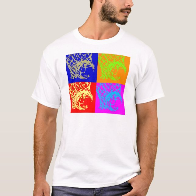 Pop Art Basketball Tee Shirt (Framsida)