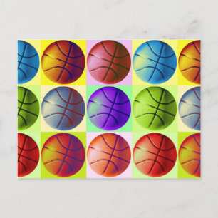 Pop Art Basketball Vykort