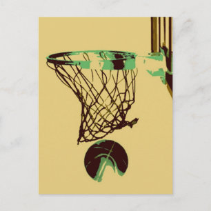 Pop Art Basketball Vykort