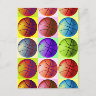 Pop Art Basketball Vykort