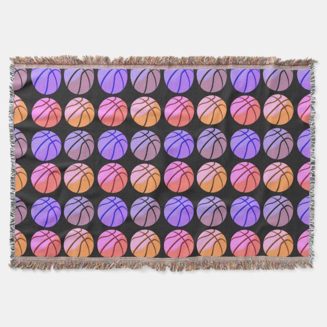 Pop Art Basketboll Filt (Framsidan)
