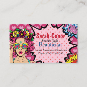 Pop Art Beautist Visitkort