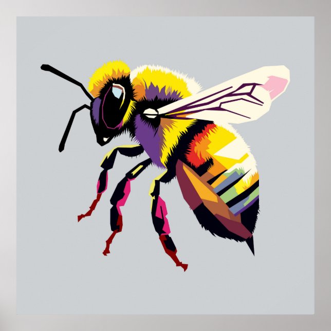 Pop art Bee Poster (Framsidan)
