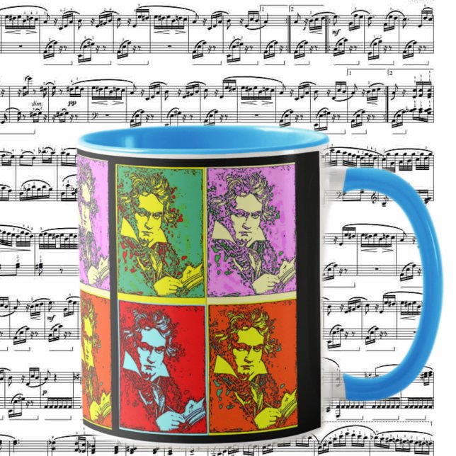 Pop-art Beethoven Mugg (Skapare uppladdad)